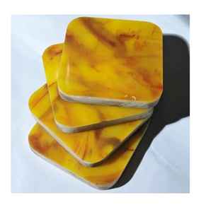 Regalos de Boda Personalizados, Posavasos de Piedra para Protección de Mesa, Posavasos de Mármol y Madera, Portavasos, MOQ Bajo, Alfombrillas de Resina de Pino - Product Image 1