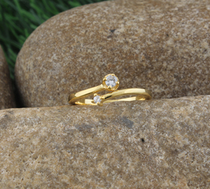 Eternity Wedding Band Glamorous Party Wear <b>Finger</b> <b>Ring</b> Premium Quality Gold Plated Fashion Accessories Alibaba Wholesale - Product Image 3