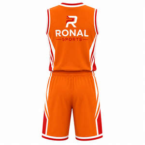 Maillot de basket personnalisé OEM, uniforme de basket sublimé sans manches, maillot d'équipe, fabricant de vêtements de sport à marque privée - Product Image 2