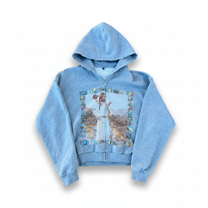 Sudadera con capucha de primera calidad, corte perfecto, muy demandada, con cremallera, estampada en DTG, fabricada en fábrica, precio económico, 100% algodón polar. - Product Image 1