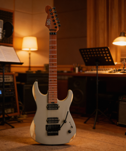 Guitarra Eléctrica Profesional con Trémolo Floyd Rose, Cuerpo de Aliso Sólido, Mástil de Arce Tostado, Humbuckers SBS Alnico II - Product Image 3