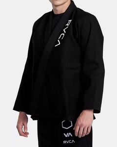 Conjunto de Kimono para BJJ, Negro, Algodón, Unisex para Adultos, Corte Regular, Logotipo Sublimado en el Frente y en la Manga, Transpirable, Secado Rápido - Product Image 3
