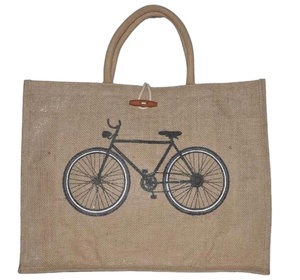Bolsa de compras de yute con logotipo Tela reciclable impresa personalizada barata Rosa Blanco Azul Seda Tote personalizado Respetuoso del medio ambiente personalizado - Product Image 5