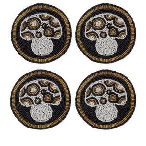 Handmade <b>Beaded</b> <b>Coaster</b> Set Elegant Decorative Table <b>Coasters</b> for Home And Dining At Best Price - Product Image 1
