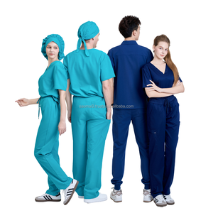 VN Ensemble de costumes de gommage médical personnalisés en usine Vêtements d'hôpital pour médecins et infirmières Veste FMF d'usine OEM/ODM - Product Image 1