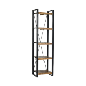 Bibliothèque en bois et en fer de style industriel pour bureau à domicile et hôtel Meubles élégants pour salon et chambre à coucher - Product Image 1