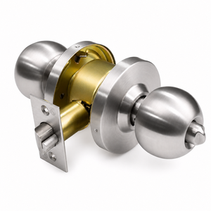 Grade 2 Commercial Duty Cylindrical <strong>Door</strong> <strong>Knob</strong> Lockset UL Rated Stainless Steel Entry Storeroom Privacy Ball <strong>Knob</strong> Lock - Product Image 5