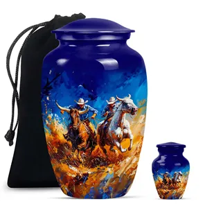 Urnas de cremación estilo vaquero para cenizas humanas, recuerdo conmemorativo de la reunión de ganado - Product Image 3