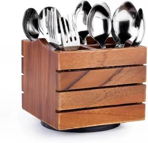 Ensemble de couverts en bambou biodégradable, réutilisables, écologiques, ustensiles de cuisine et de salle à manger durables, vaisselle écoresponsable - Product Image 5