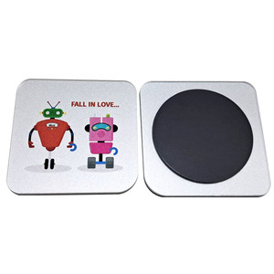 Imán Acrílico Cuadrado Personalizado para Refrigerador, Robot, Parejas, Decoración de Boda, Adhesivo Magnético, Regalo - Product Image 4
