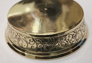 Durable Brass Bowl Set 250ml – Golden Flower Printed Serving Bowls for Daily & Festive Use By MHQ Traders PVT LTD - Product Image 4