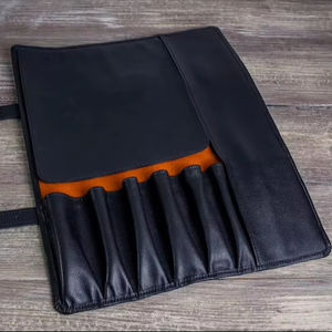 Real <b>Leather</b> <b>Tool</b> <b>Pouch</b> Genuine <b>Leather</b> Roll up <b>Pouch</b> Foldable Case Multi-purpose Classic Knife Roll <b>Tool</b> Bag LKR-0250 - Product Image 1