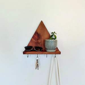 Porte-clés mural en bois écologique et durable, organisateur de courrier et de clés - Product Image 4