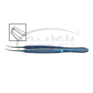 Pinzas de Sutura Castroviejo 1×2 0.2mm Curvas de Titanio, Instrumento Microquirúrgico Oftálmico para Córnea de Blush Surgical - Product Image 2
