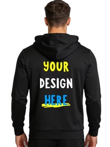 Men's Custom Plus Size Quarter-Pullover Hoodie 100% Cotton Winter Thin Style Quick Dry Breathable Eco-Friendly Anti-Pilling - Product Image 3