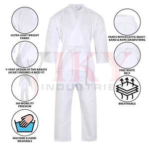 Tenue de Karaté Classique 2026 pour Hommes, Femmes et Jeunes – Équipement d'Entraînement d'Arts Martiaux avec Logo Personnalisé – Uniforme en Toile - Product Image 3
