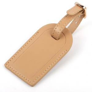 Premium Genuine Leather Luggage Tag for Travel Real Leather <b>Suitcase</b> Tags for Promotions Souvenir Can Custom Logo Business Gifts - Product Image 3