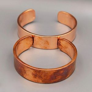 Rustic Copper Cuff Bracelet: Ember Patina, Handmade Bangle, Custom Engraving Viking Style Rustic Jewelry-<b>Gift</b> - Product Image 4