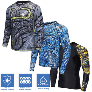 Professional Rash Guard UPF 50+ Long Sleeve Sun Protection Shirt for Fishing Surfing OEM ODM Supplier - Product Image 1
