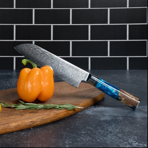 Collection de couteaux de cuisine en acier Damas faits à la main LEGACY BLADES, 7 pièces, style japonais, couteaux de chef, manche en bois, fournisseur OEM ODM - Product Image 3