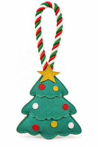 Christmas Tree Dog Chew <b>Toy</b> Festive Red Green White Rope Handle Durable Holiday <b>Pet</b> <b>Toy</b> for Dogs Interactive Play and Chewing - Product Image 5
