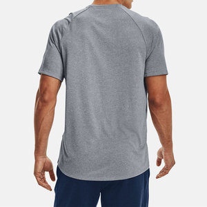 T-shirts vierges personnalisables pour hommes, 100 % polyester, hauts de sport, vêtements de gym à séchage rapide, t-shirts unis pour hommes - Product Image 5