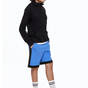 <b>Men</b> Blue Solid Color Blocked Canvas Bermuda <b>Shorts</b> with Front Logo Mid Waist <b>Quick</b> <b>Dry</b> Eco-Friendly Windproof Casual Sport Style - Product Image 2