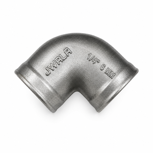 6mm 1/4 Inch SS304 IC <b>Short</b> Radius Elbow Female Threaded Stainless Steel <b>Pipe</b> Fitting for Chemical Handling Applications - Product Image 2