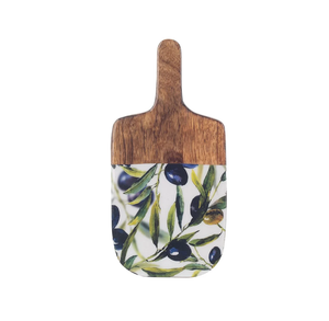 Solid Handmade Acacia Wood Chopping Block Kitchen With Floral Printed Best Quality & Top Price - Product Image 1