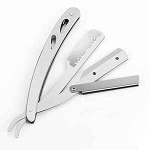 มีดโกนหนวดตรงแบบมืออาชีพสำหรับช่างตัดผม |   มีดโกนพับได้ สแตนเลสสตีล ใบมีดตรง สำหรับร้านเสริมสวย - Product Image 3