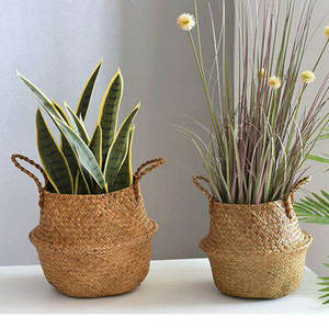 ตะกร้าหญ้าทะเลตกแต่งแบบเรียบง่ายทำด้วยมือของ zetilla - Product Image 2