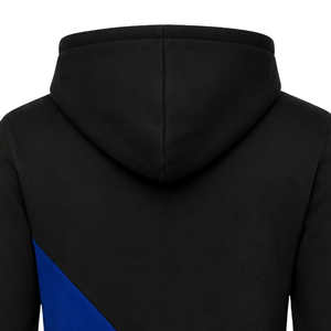 Sudadera con capucha personalizada de forro polar suave para mujer, con diseño de paneles cruzados y cordón ajustable, estilo casual de moda, proveedor mayorista - Product Image 4