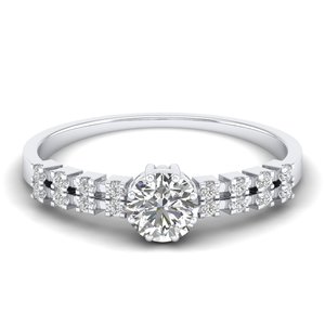 Bagues de fiançailles REYES en moissanite taille brillant rond de 0,61 carat, en argent sterling 925, bijoux de mariage pour femmes - Product Image 5