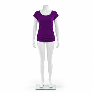 Haut plissé Miyake pour femmes - T-shirt décontracté à manches courtes en polyester respirant uni à col rond - Product Image 5