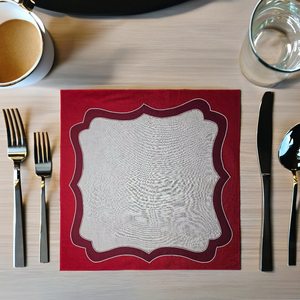 Manteles individuales de lino blanco para restaurantes y hoteles, estilo moderno de lujo con bordado, pedidos a granel, bienvenidos - Product Image 1