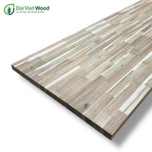 Panneau mural de salle de bain moderne en bois massif d'acacia à jointures à languettes - Product Image 1