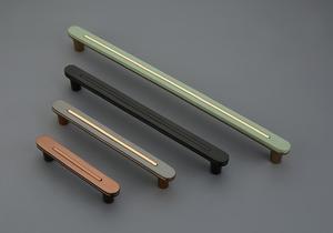 Luxury Stripped Zinc Alloy Cabinet Handles Dual Tone Ribbed Drawer Pulls Wardrobe <b>Cupboard</b> Door Handle Furniture Hardware - Product Image 2