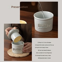 Pot à beurre en céramique avec couvercle, design sportif, simple, pour la maison, support à beurre, plateau à beurre, rangement de fromage pour la cuisine
