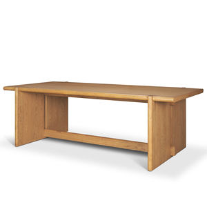 Mesa de Comedor Plegable de Madera Maciza de Roble Europeo, Diseño Moderno, Acabado Marrón Claro, Fácil de Limpiar, Resistente, para Cocina, Hogar o Restaurante - Product Image 1