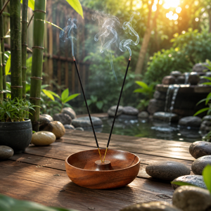 <b>Decorative</b> Wooden Bowl Incense Holder | Handmade Ash Catcher Incense Stick Burner for Pooja Aromatherapy Meditation Home <b>Decor</b> - Product Image 4