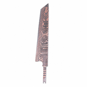Cuchillo Burraq DIY OEM/ODM, Hecho a Mano, de Acero de Damasco y Cobre, Hoja Recta de 2mm de Grosor, para Uso en Cocina y Camping - Product Image 4