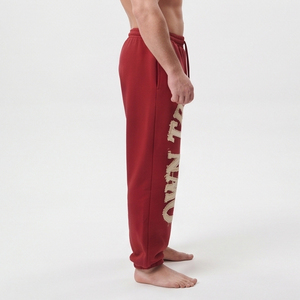 Pantalones Deportivos Personalizados al por Mayor para Hombre, Estilo Urbano, con Letras Estampadas en el Lateral, Pantalones Holgados de Gran Gramaje, 450 GSM - Product Image 4