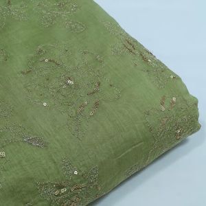 ผ้าตาข่ายปักลายคลื่นพรีเมียมประดับเลื่อมเนื้อหนัก ผ้าลูกไม้เมทัลลิกสำหรับชุดเจ้าสาวและชุดแฟชั่น - Product Image 3