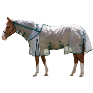 Couverture d'été en maille pour cheval, légère, respirante, protection anti-mouches avec col - Product Image 2