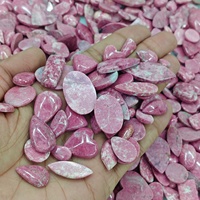 Lot de cabochons en thulite naturelle, vente en gros de pierres précieuses en thulite pour la création de bijoux