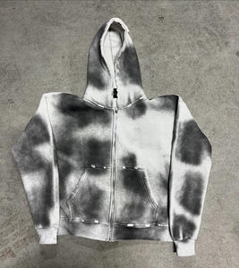 Conjunto de Sudadera con Capucha y Pantalones de Chándal de Forro Polar Grueso de Alta Calidad con Logotipo Personalizado, Efecto Desgastado por el Sol, Dos Piezas, Venta Caliente 2026 - Product Image 2