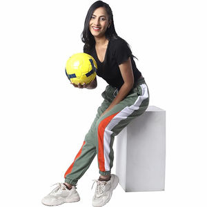 Pantalon de jogging côtelé pour femme, taille haute, cordon de serrage, longueur cheville, respirant, mélange de coton, décontracté, streetwear, loungewear - Product Image 4