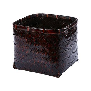 Woven <b>Bamboo</b> <b>Basket</b> designed for lightweight storage and decorative display in living spaces and retail settings - Product Image 1