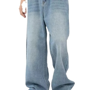Wholesale Custom <b>Men</b> Hip Hop Baggy Jeans Denim <b>Pants</b> Vintage Wash Oversized Streetwear Loose Fit Jeans Manufacturer ODM OEM - Product Image 2