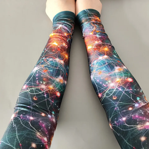 Nouveaux Manchons de Bras Personnalisés Imprimés Sans Couture Anti-UV Résistants à l'Eau pour Cyclisme et Activités de Plein Air en Spandex Polyester à Compression et Effet Rafraîchissant - Product Image 5